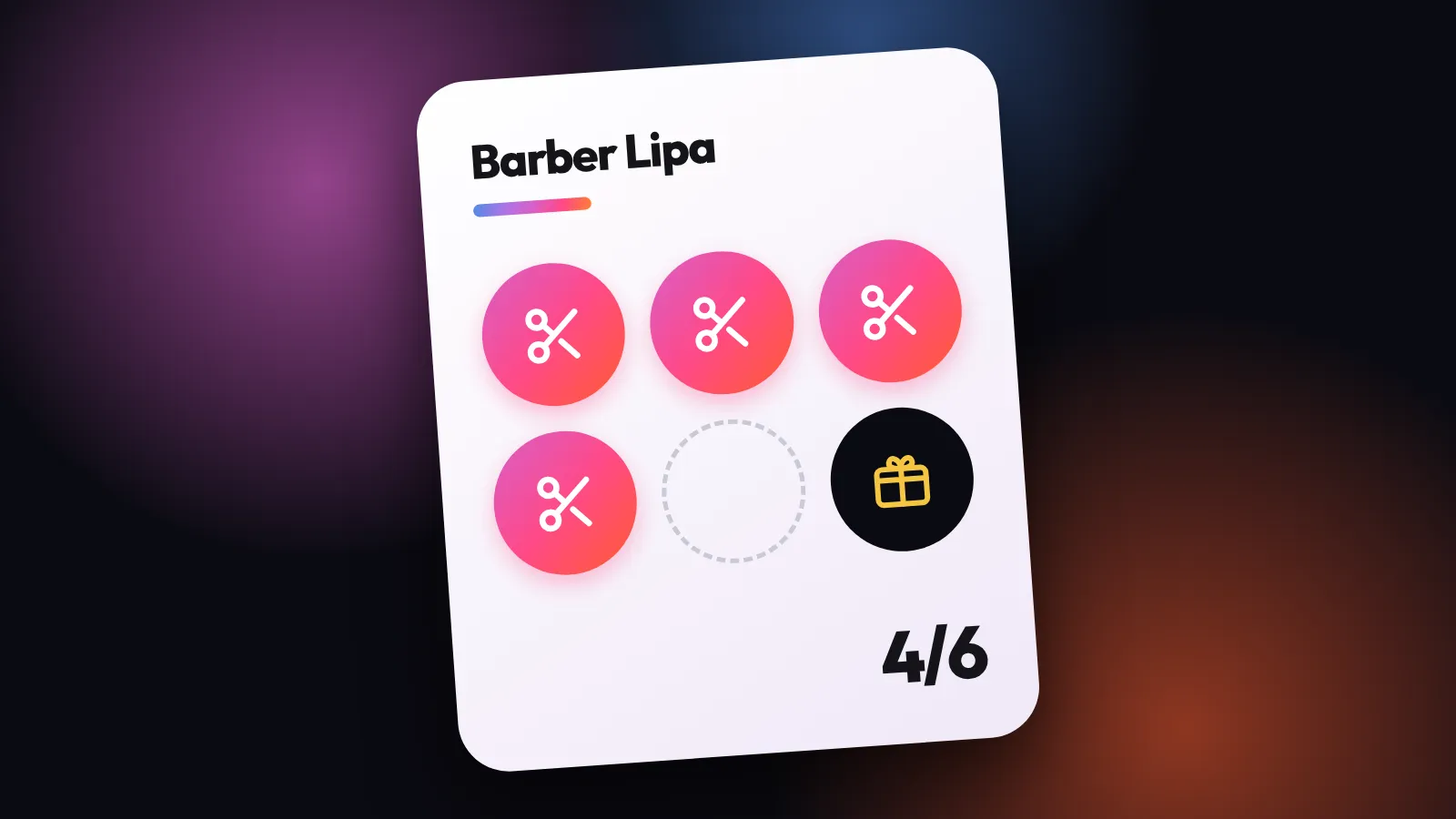 Cover image: Loyalty program for a barber shop: a stamp card built for the haircut cycle